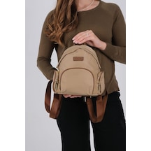 Silver Polo Sp1208 Kadın Sırt Çantası Saten Vizon-camel