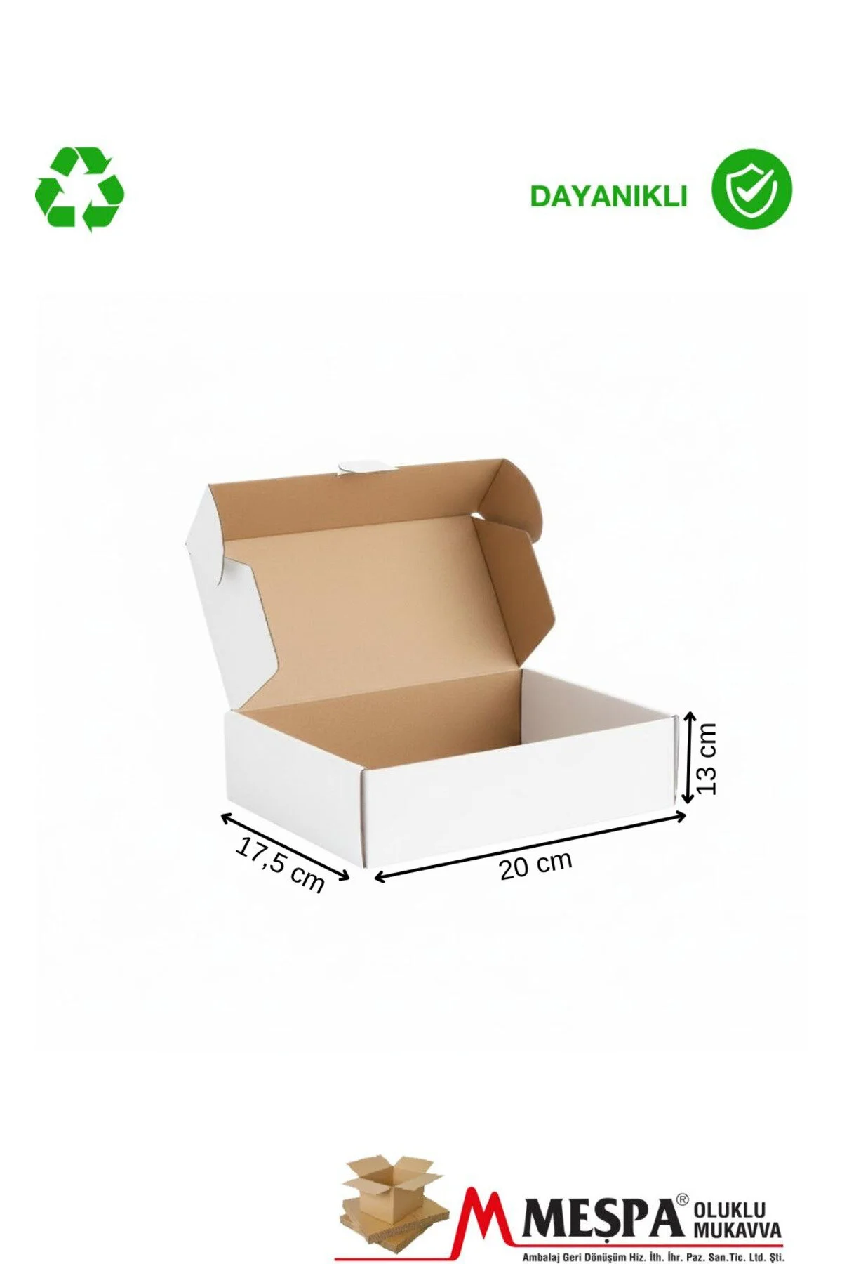 20x17,5x13 Cm Beyaz Kargo Kutusu 25 Adet Karton Ürün Gönderim Ve Paketleme Kutusu 25 Adet