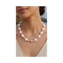 Deniz Kabuğu Taşlı Deniz Yıldızlı Tasarım Pinterest Kolye Kararmaz Hediye Kutulu Kadın Kolye Beyaz - 903044321 Beyaz