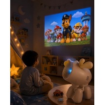 Northcity Geyik Tasarımlı Akıllı Projeksiyon Cihazı 4k Wifi Bluetooth Destekli