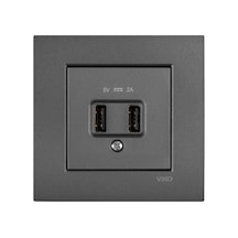Viko Novella Füme Usb Şarj Prizi 5v 2a Çerçeveli