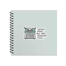 Hisli Şeyler 16x15 50yp Çizgili Spiralli Sert Kap. Stickerlı Defter Çok Renkli