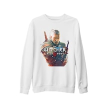 The Witcher - Wild Hunt Iıı Beyaz Kalın Sweatshirt