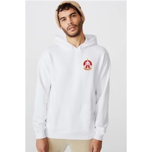 Top Gun Wingman Beyaz Erkek 3ip Kapşonlu Sweatshirt 001