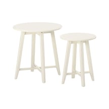 Ikea Kragsta Sehpa Seti, Beyaz