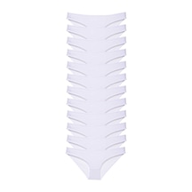 Royaleks 12 adet Süper Eko Set Likralı Kadın Slip Külot Beyaz RYL-EKO11005 Beyaz