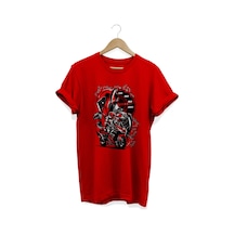 Ninja Baskılı Kırmızı T-shirt kırmızı