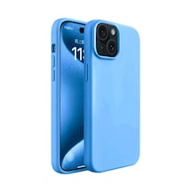 Newface Apple İphone 15 Plus Kılıf First Silikon - Mavi