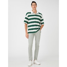 Koton Basic Gabardin Pantolon 5 Cep Düğme Detaylı Nane Yeşili 3sam40011hw 3SAM40011HW660 Mint