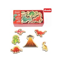 Rossie Mıknatıslı Ahşap Dinozorlar