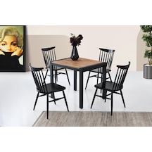 Lato Mini Masa, Kırlangıç Sandalye, Dışbudak, 80x70 Açık Ceviz