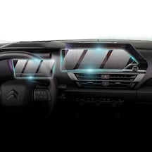 Citroen 2021-2024 C4 C4x 10 Inch Navigasyon 5.5 Inch Dashboard 9h Nano Ipg Proactive Ekran Koruyucu