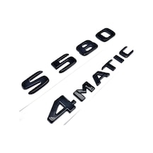 Benz S580 Ve 4matic Piano Bagaj Yazısı Seti 2'li 3m 3d Abs