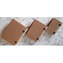 Hobi Adn Kitap Kutu 3'lü Set Ahşap Mdf Ham Ankara Siteler Ürünü El Yapım