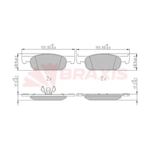 Dacia Logan On Fren Balatasi 1.5 Dci 2013-2020 Braxıs Aa0675