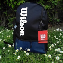 Shopiolog Wilson Lacivert Sırt Çantası Unisex Çift Gözlü Çanta Lacivert