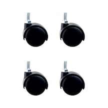 Büyük Plastik Vidalı Teker - 50mm Hks127 - 4 Adet Çok Renkli