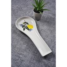 Piatti Naturali Seramik Limon Kirli Kaşıklık Tezgah Üstü Kepçe Kaşık Altlığı