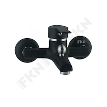 Fkn Siyah Krom Detaylı Banyo Bataryası Siyah