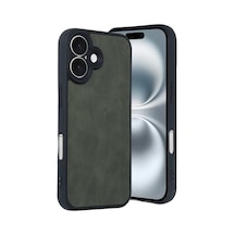 Ankaverse iPhone Uyumlu 16 Kılıf Aras Deri Kapak - Koyu Yeşil