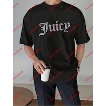 Tarzsokak Unisex Juicy Baskılı Tshirt Beyaz Siyah