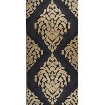 Sa44 Granitto Siyah Zemin Altın İşlemeli 30x60cm Dekor
