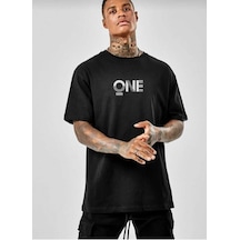 Kozia Outdoors Malkoçbey One Baskılı Overisze Unisex Basic T-şhirt Siyah SIYAH