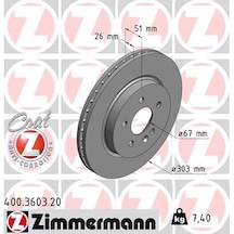 Zımmermann Fren Dıskı On Mercedes Ml-class W163 98 05 Zımmermann 400.3603.20 A1634210212