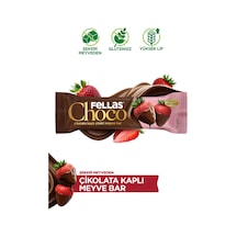 Fellas Choco - Çikolata Kaplı Çilekli Meyve Bar 35 G X 12 Adet
