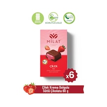 Milat Çilek Krema Dolgulu Sütlü Çikolata 6 60 G