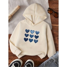 Uyguntarz Unisex Jean Kalp Desenli Baskılı Oversize Genel Bej