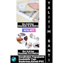 Bantseti Mutfak Lavabo Pencere Sızdırmaz Kenar Yalıtım Bandı İki Farklı Genişlik 3.2 Mt 10'lu Set