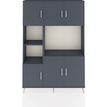 Arges Dolap 9 Raflı 6 Kapaklı 132x30x195 Antrasit-antrasit/an... Antrasit
