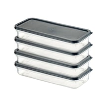4 Adet Buzdolabı Organizeri Pp Plastik Şeffaf Ve Ayarlanabilir Saklama Kabı, Gıdaları Taze Tutan Fresh Box, Çok Amaçlı,mikrodalga Ve Bulaşık Makinesi Uyumlu Gri, 1200 Ml Sku: Zeusb0dyzqlggn