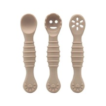 Maiyame 4 Aydan Büyük Bebekler İçin 3'lü Silikon Beslenme Kaşığı Seti - Kalın, Sıvı Ve Sebze Meyve Yemekleri İçin Uygun Çok Renkli