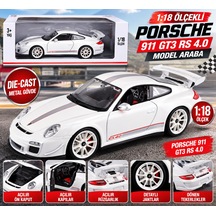 1:18 911 Gt3 Rs 4.0 Beyaz Model Araba Çok Renkli