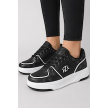 Ht Hotin Prometheus Kadın Günlük Rahat Bağcıklı Sneaker Spor Ayakkabı - Siyah