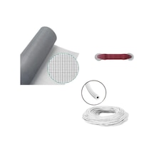 Netpen 3'lü Sineklik Seti 600x80 Cm Tül, 20 Mt. Beyaz Conta, Fiti