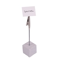 Metal Not Tutucu Metal Kıskaçlı Notluk Mermer Desenli Masaüstü Not Tutacağı Mermer Desen