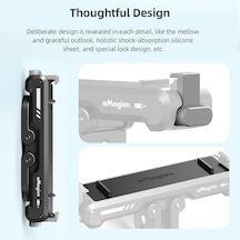 Maiyame Hafif Ve Dayanıklı Alüminyum Insta360 Go 3 Hızlı Çıkış Tabanı 61.3x16.0x10.9mm Siyah