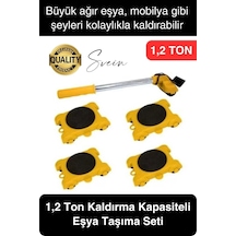 1.2 Ton Premium 1. Sınıf Malzeme Eşya Kaldırma Taşıma Seti Krikosu Kaldıraç Pratik Kolay Yük Taşıma