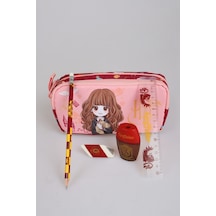 X Dekomus "magic Girl Collection" Harry Potter Lisanslı Kırtasiye Seti Kalem Çantası,cetvel,kurşun Kalem,silgi,kalemtraş Altın