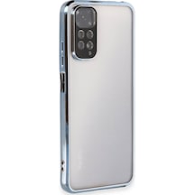 Newface Xiaomi Redmi Note 11 Kılıf Razer Lensli Silikon - Açık Mavi Açık Mavi