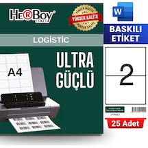 Herboy Hb-1102 210 X 148,5 Mm A4 Baskılı Laser Etiket 25 Adet