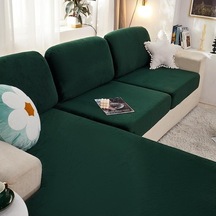 Novahub Açık Gri Kalın Kadife Kanepe Örtüsü Düz Renk Kanepe Minder Örtüsü Elastik Slipcover Her Kanepe Örtüsü Yemek Koltuk Örtüsü 56980397 AÇIK GRİ