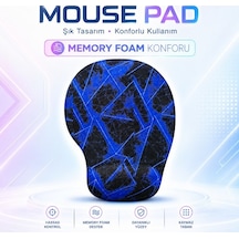 Black Flex Dijital Baskılı Memory Foam Ergonomik Bilek Destekli Siyah-mor Mause Pad