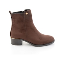 Bambi Kahve Süet Kadın Bot & Bootie K02823350072 Kahverengi