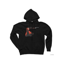 Hellsing Ultimate Gun Siyah Fermuarlı Kapşonlu Sweatshirt