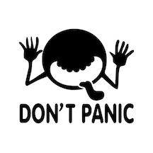 Dont Panic Sticker Oto-motor-laptop-duvar-dekor 10 X 8 Cm