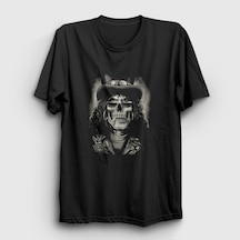 Presmono Unisex Skull Guns N' Roses Slash T-shirt Siyah